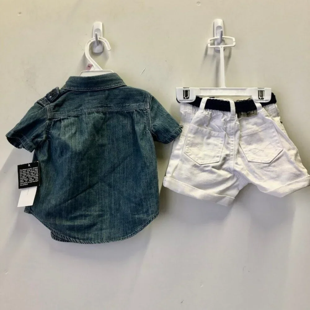 Ralph Lauren Boys 2 Piece Shirt and Shorts Set